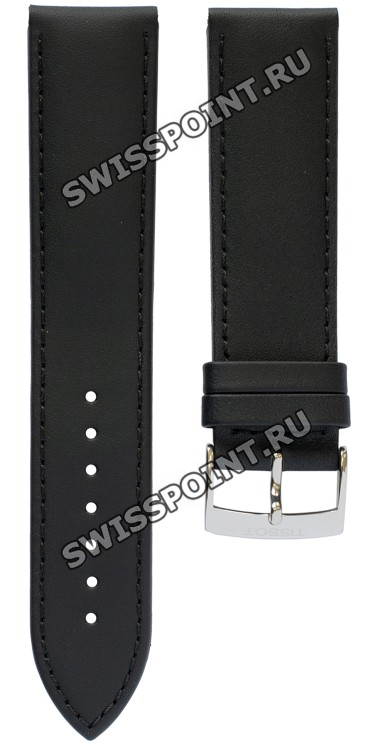 Черный кожаный ремешок Tissot T600039705, телёнок, 21/20, стальная пряжка, для часов Tissot Everytime T109.610