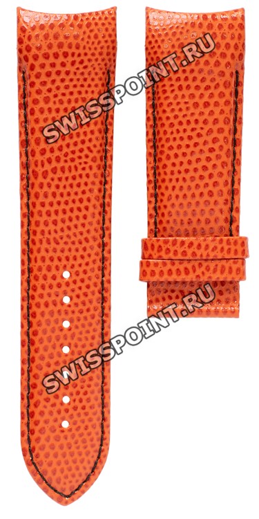 Оранжевый кожаный ремешок Tissot T610030667, телёнок, 24/22, без замка, для часов Tissot Couturier T035.614, T035.627
