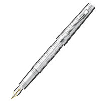 Ручка PARKER S0887970 Premier - Deluxe Graduated Chiselling ST, перьевая ручка, F (№ 130)
