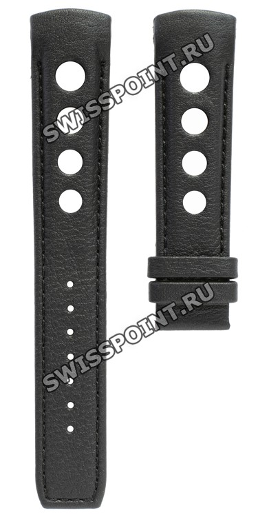 Черный кожаный ремешок Tissot T610029603, удлиненный, 20/18 XL, теленок, 20/18, с отверстиями, без замка, для часов Tissot PRS 516 T044.430