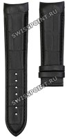 Черный кожаный ремешок Tissot T610027446, 23/20, теленок имитация крокодила, без замка, для часов Tissot Couturier T035.617, T035.439