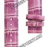 Фиолетовый кожаный ремешок Tissot T610033268, имитация крокодила, 16/16, без замка, для часов Tissot Lady Heart T050.207
