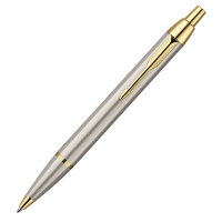 Ручка PARKER S0856480 Шариковая ручка Parker IM Metal, K223, цвет: Brushed Metal GT, стержень: Mblue (№ 113)