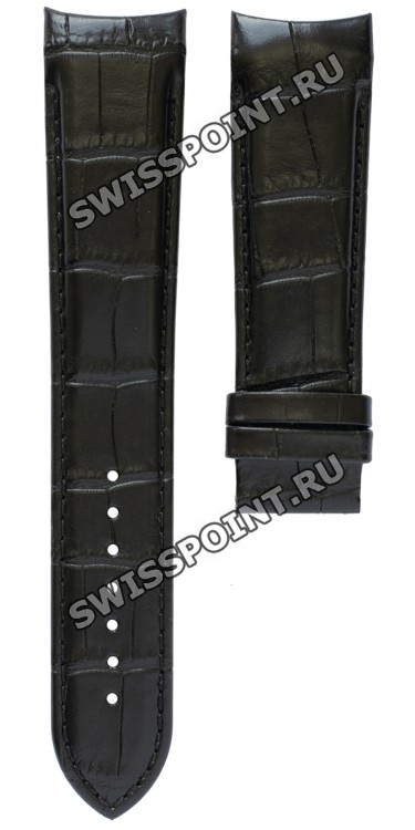 Черный кожаный ремешок Tissot T610028583, удлиненный, 23/20 XL, теленок, имитация крокодила, без замка, для часов Tissot Couturier T035.617, T035.439