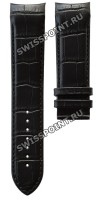 Черный кожаный ремешок Tissot T610028594, удлиненный, 24/22 XL, теленок, имитация крокодила, без замка, для часов Tissot Couturier T035.614, T035.627