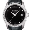 Черный кожаный ремешок Tissot T610031402, теленок, лаковый, 18/16, без замка, для часов Tissot Couturier T035.207, T035.210, T035.246