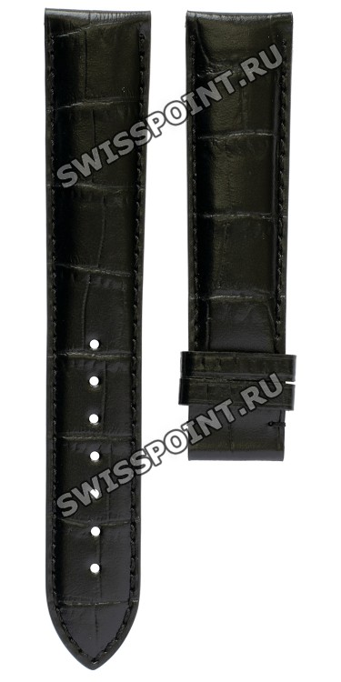 Черный кожаный ремешок Tissot T610014584, удлиненный, 20/18 XL, имитация крокодила, без замка, для часов Tissot T-Lord T045.407, T045.427, T059.507, T059.528