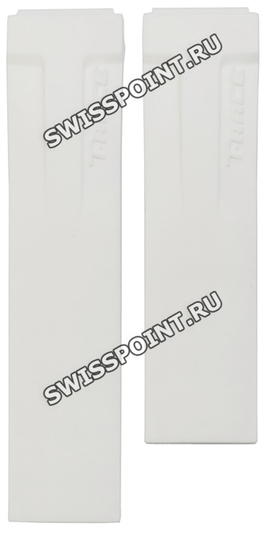 Белый силиконовый ремешок Tissot T610029094, интегрированный, без замка, для часов Tissot T-Race T048.417, T048417