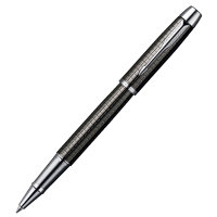 Ручка PARKER S0908700 Ручка-роллер Parker IM Premium, T222,цвет: Dark Grey (Gun Metal), стержень: Fblack, (гравировка "пушечная сталь") (№ 140)