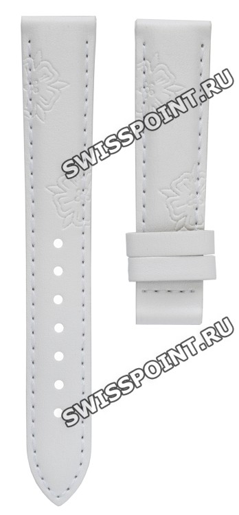 Белый синтетический ремешок Tissot T610035971, 16/14, без замка, для часов Tissot Lady Heart T050.207, T050.217