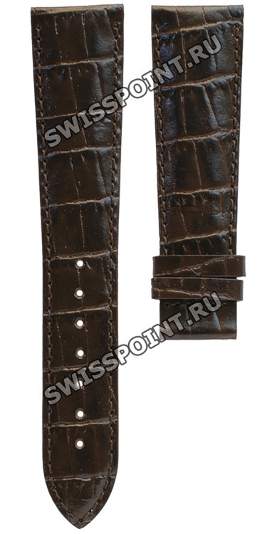 Коричневый кожаный ремешок Certina C610014013, удлиненный, 22/18 XL, имитация крокодила, без замка, для часов Certina DS Podium Square C001.510