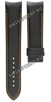 Черный кожаный ремешок Tissot T610028556, удлиненный, 22/20 XL, теленок, без замка, для часов Tissot T-Trend Couturier T035.407, T035.410, T035.428, T035.446