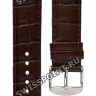 Коричневый кожаный ремешок Tissot T600027527, теленок, имитация крокодила, 19/18 мм, стальная пряжка, для часов Tissot Classic Dream T033.410, T033410A