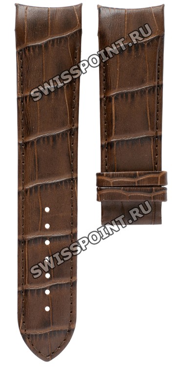 Коричневый кожаный ремешок Tissot T610028612, удлиненный, 24/22 XL, теленок, без замка, для часов Tissot Couturier T035.614, T035.627