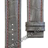 Серый кожаный ремешок Certina C610017580, теленок, имитация крокодила, 21/20, красная прострочка, без замка, для часов Certina DS Podium C001.639, C001639A