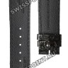 Черный кожаный ремешок Longines L682144254, аллигатор, 20/18, лаковый, без замка, для часов Longines Elegant L4.910.4