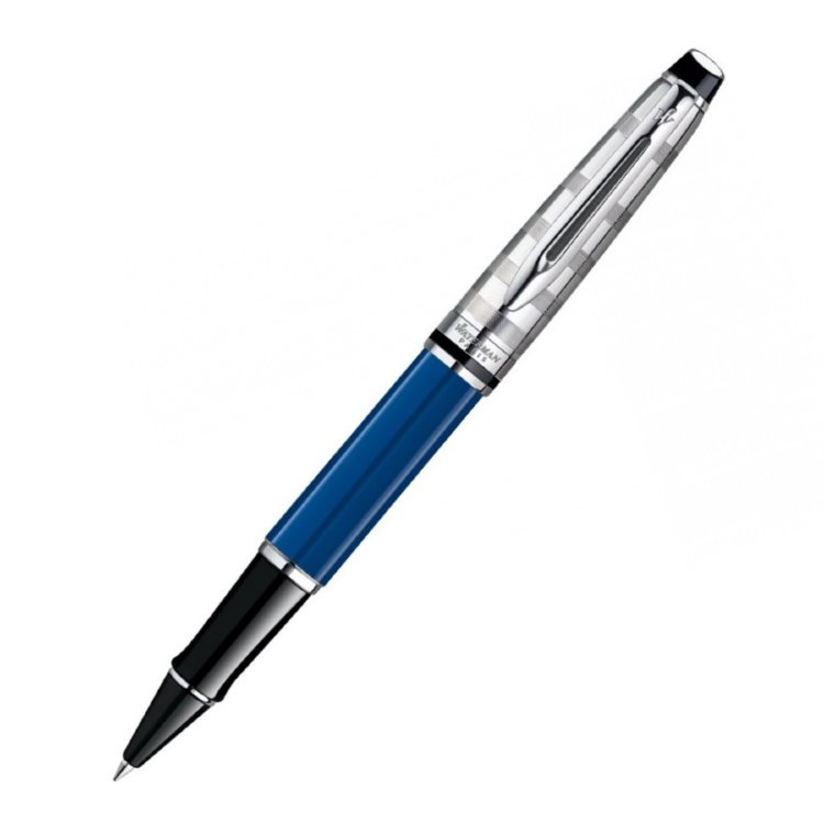 Ручка WATERMAN 1904592 Ручка-роллер Waterman Expert Deluxe 2014, Blue Obsession CT, стержень: FBlack (№ 409)