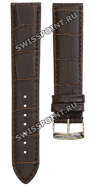 Коричневый кожаный ремешок Tissot T600037009, теленок, имитация крокодила, 20/18, стальная пряжка, для часов T-Classic PR 100 T101.407, T101.410, T101.451