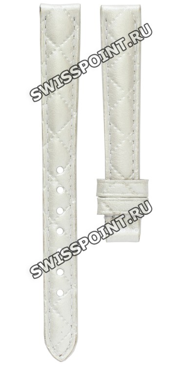 Белый кожаный ремешок Tissot T610027444, теленок, 12/10, без замка, для часов Tissot Equi-T L830