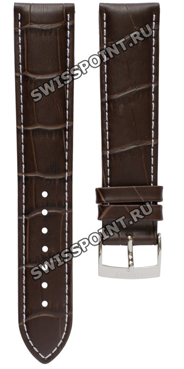 Коричневый кожаный ремешок Tissot T600037057, 20/18, теленок, имитация крокодила, стальная пряжка, для часов Tissot T-Classic PR 100 T101.417