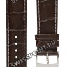Коричневый кожаный ремешок Tissot T600037057, 20/18, теленок, имитация крокодила, стальная пряжка, для часов Tissot T-Classic PR 100 T101.417