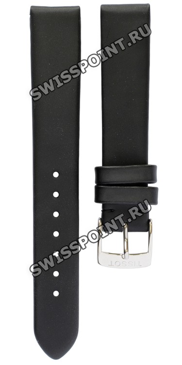 Черный сатиновый ремешок Tissot T603025351, 15/14, стальная пряжка, для часов Tissot Generosi-T T007.309