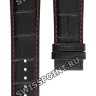 Черный кожаный ремешок Tissot T610031876, удлиненный, 23/20 XL, теленок, имитация крокодила, без замка, для часов Tissot Couturier T035.439, T035.617