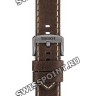 Коричневый кожаный ремешок Tissot T600041404 / T610043490, теленок, 22/22, серая пряжка, для часов Tissot Chrono XL T116.617