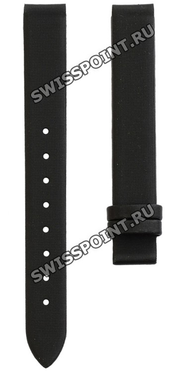 Черный сатиновый ремешок Tissot T610014602, 12/12, без замка, для часов Tissot Flower Power G346