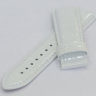 Белый кожаный ремешок Tissot T610037718, перламутр, имитация крокодила, 20/18, без замка, для часов Tissot Tradition T063.610