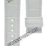 Белый кожаный ремешок Tissot T610037718, перламутр, имитация крокодила, 20/18, без замка, для часов Tissot Tradition T063.610