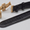 Черный кожаный ремешок Tissot T600028557, теленок, имитация крокодила, 22/20, интегрированный, розовая клипса, для часов Tissot Couturier T035.407, T035.410, T035.428, T035.446