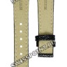Черный кожаный ремешок Balmain B1731915, 15/12, с боковым вырезом, без замка, для часов Balmain Jolie Madame 3571, 3575
