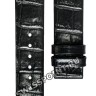 Черный кожаный ремешок Balmain B1731925, 18/16, с двойным вырезом, без замка, для часов Balmain Tilia 1451, 1455