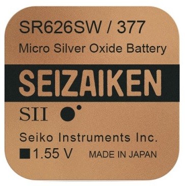 Часовая батарейка SEIZAIKEN (Seiko Instruments Inc.) SR626SW / 377 Hg Pb