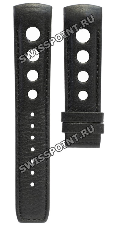 Черный кожаный ремешок Tissot T610029600, теленок, 20/18 мм, без замка, для часов Tissot PRS 516 T044.430, T044430, T021.414, T021414