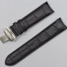 Черный кожаный ремешок Tissot T600028565 / T610028591, теленок, 22/20, стальная клипса, для часов Tissot Couturier T035.407, T035.410, T035.428, T035.446