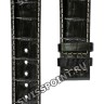 Черный кожаный ремешок Certina C610007731, удлиненный, 20/18 XL, теленок, имитация крокодила, белая прострочка, без замка, для часов Certina DS Podium C536.7029