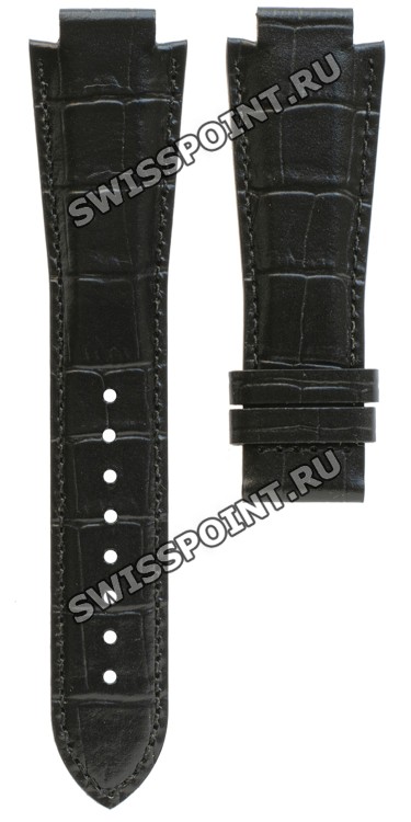 Черный кожаный ремешок Tissot T610014557, 24/18 мм, теленок, имитация крокодила, без замка, для часов Tissot TXL, TXS Chrono L864/964, L874/974, L875/975