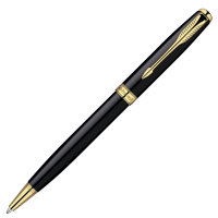 Ручка PARKER S0808730 Шариковая ручка Parker Sonnet K530, цвет: LaqBlack GT, стержень: Mblack (№ 70)