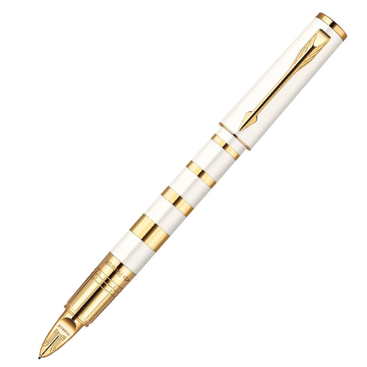 Ручка PARKER 1858536 Ingenuity - F Pearl & Metal GT, ручка 5th пишущий узел, F, BL (№ 8)