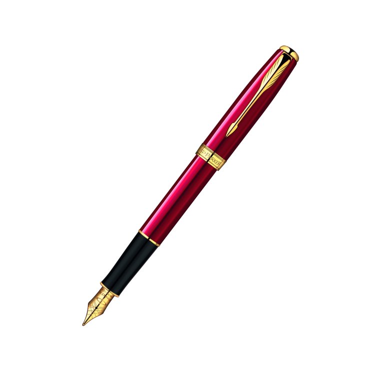 Ручка PARKER 1859476 Sonnet F539, цвет: LaqRed GT, перьевая ручка (№ 10)