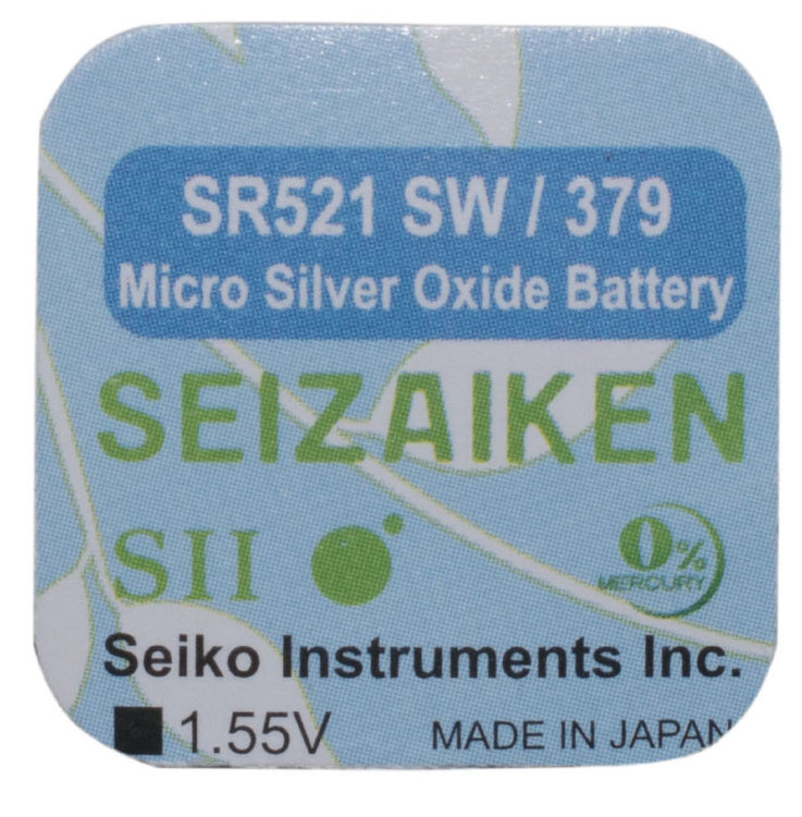 Часовая батарейка SEIZAIKEN (Seiko Instruments Inc.) SR521SW / 379