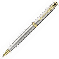 Ручка PARKER S0809140 Шариковая ручка Parker Sonnet K527, цвет: St. Steel GT, стержень: Mblack (№ 77)