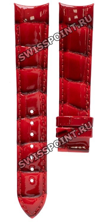 Красный кожаный ремешок Tissot T610032638, теленок, имитация крокодила, 18/16, без замка, для часов Tissot T-Trend Couturier T035.207, T035.210, T035.246