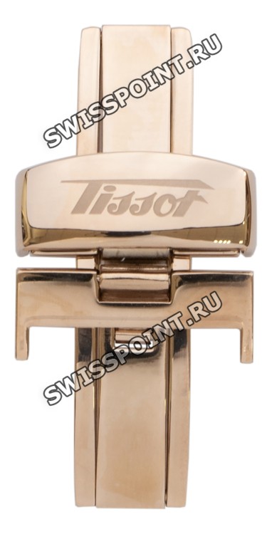 Розовый стальной раскладной замок Tissot T640015870, 18 мм, для кожаного ремешка часов Tissot