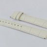 Белый кожаный ремешок Certina C610007720, 16/14, теленок, имитация крокодила, без замка, для часов Certina DS Prime C538.7033, C538.7133