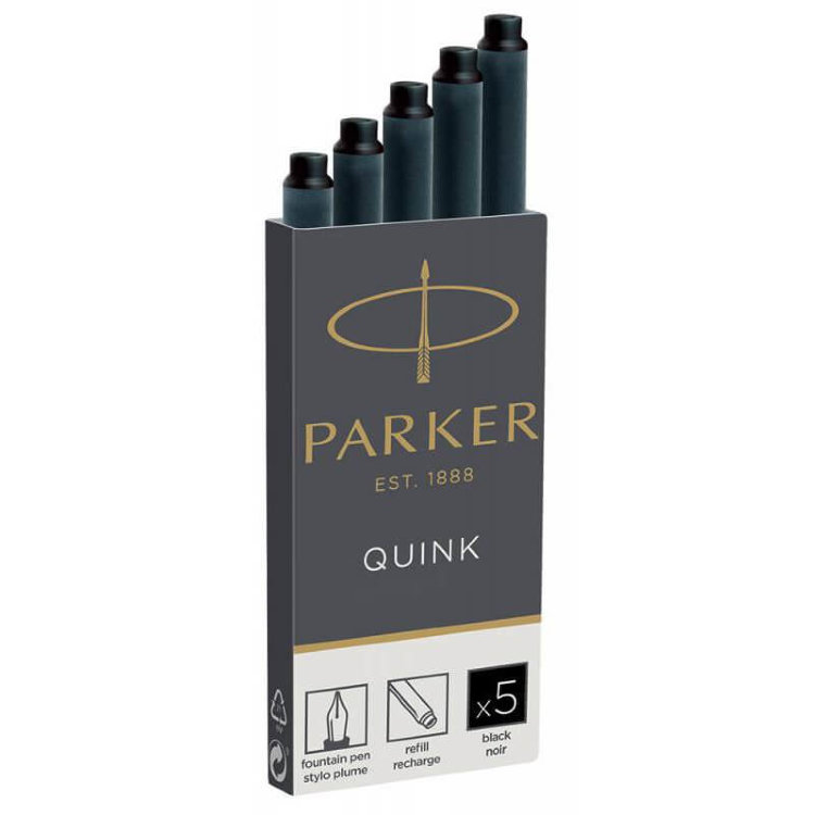 Черные картриджи Parker 1950382 с чернилами для перьевой ручки Parker Black (№ 472)