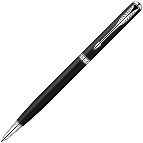 Ручка PARKER S0818170 Шариковая ручка Parker Sonnet Slim K429, цвет: MattBlack CT, стержень: Mblack (№ 86)