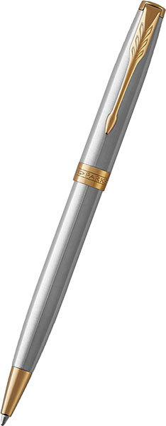1931507 Шариковая ручка поворотная Parker Sonnet Core K527 Stainless Steel GT черный M 1931507 (№ 407)